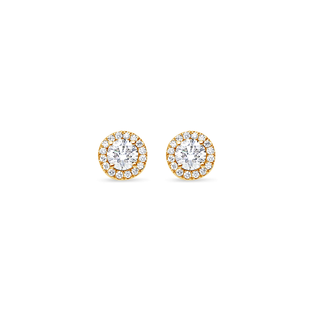 Elle Diamond Stud Earrings (1.00 Carat Total)