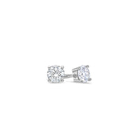 Solitaire Diamond Stud Earrings - 4 Prongs (GIA, 0.50 Carat Total, Round)
