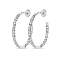 Ciera Diamond Hoop Earrings (40mm)