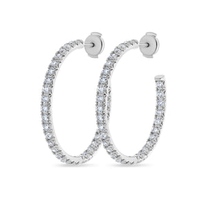 Ciera Diamond Hoop Earrings (40mm)