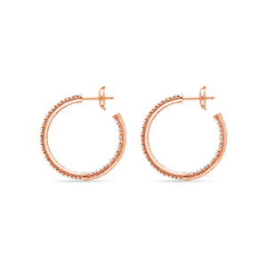 Ciera Diamond Hoop Earrings (30mm)