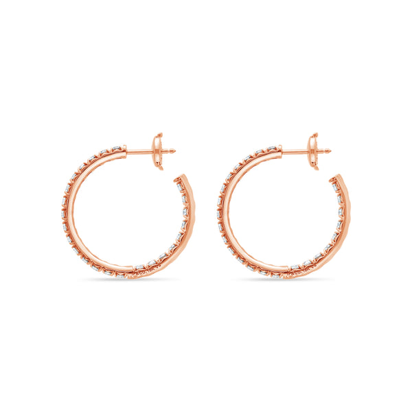 Ciera Diamond Hoop Earrings (30mm)