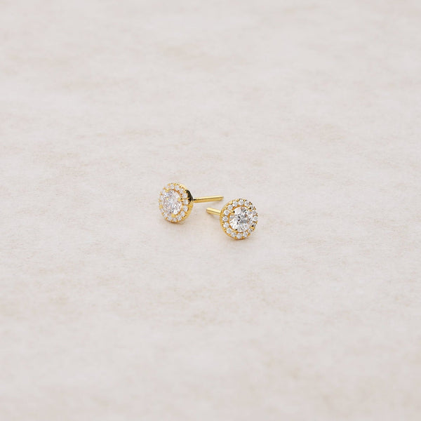 Elle Diamond Stud Earrings (1.00 Carat Total)