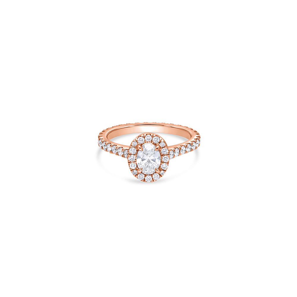 Elle Halo Engagement Ring (GIA Oval, 0.50ct)