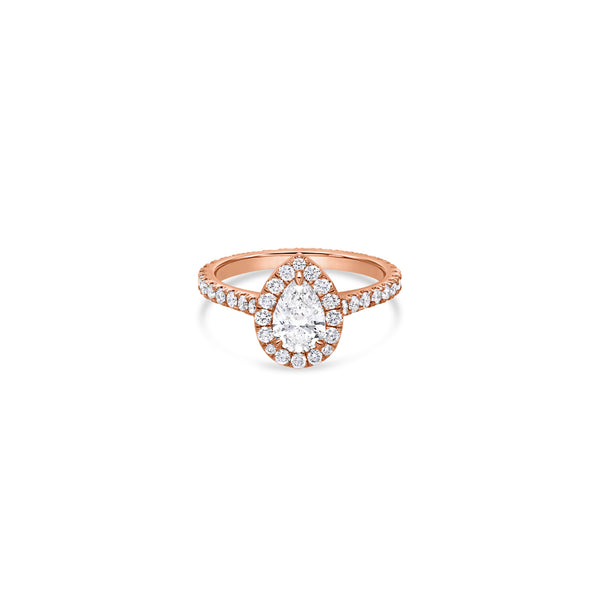 Elle Halo Engagement Ring (GIA Pear, 0.50ct)