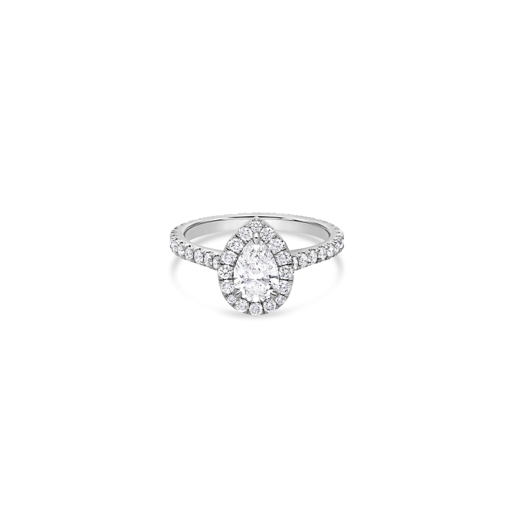 Elle Halo Engagement Ring (GIA Pear, 0.50ct)