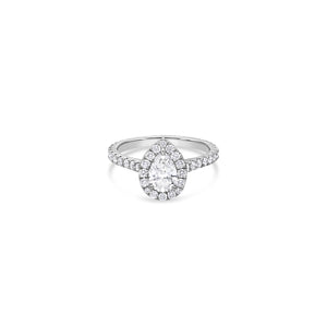 Elle Halo Engagement Ring (GIA Pear, 0.50ct)