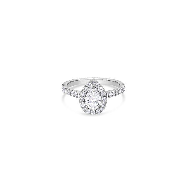 Elle Halo Engagement Ring (GIA Pear, 0.50ct)