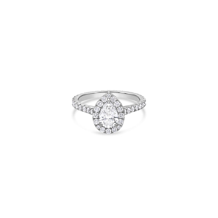Elle Halo Engagement Ring (GIA Pear, 0.50ct)
