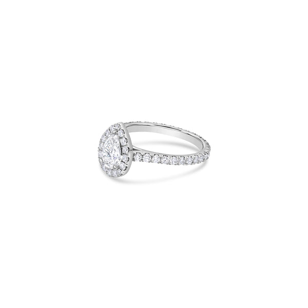 Elle Halo Engagement Ring (GIA Pear, 0.50ct)