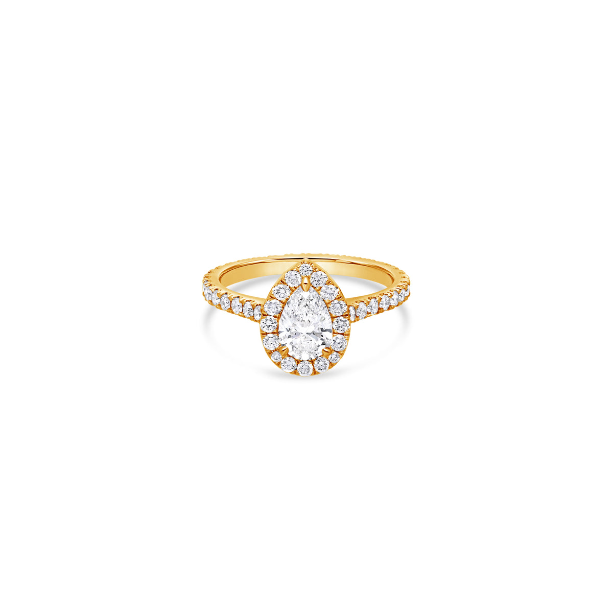 Elle Halo Engagement Ring (GIA Pear, 0.50ct)
