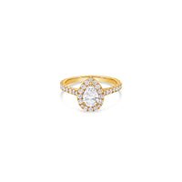 Elle Halo Engagement Ring (GIA Pear, 0.50ct)