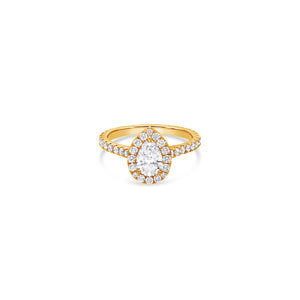 Elle Halo Engagement Ring (GIA Pear, 0.50ct)