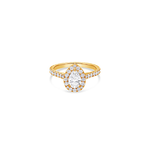 Elle Halo Engagement Ring (GIA Pear, 0.50ct)