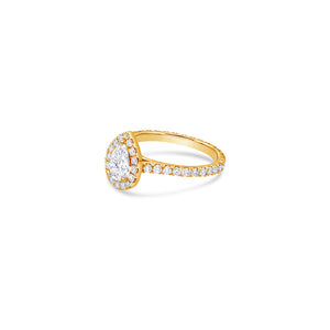 Elle Halo Engagement Ring (GIA Pear, 0.50ct)