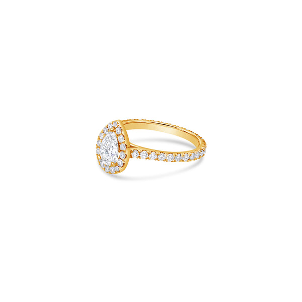 Elle Halo Engagement Ring (GIA Pear, 0.50ct)