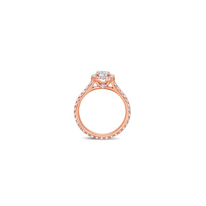 Elle Halo Engagement Ring (GIA Round 0.50ct)