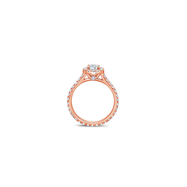 Elle Halo Engagement Ring (GIA Round 0.50ct)