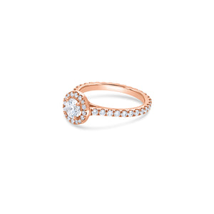 Elle Halo Engagement Ring (GIA Round 0.50ct)
