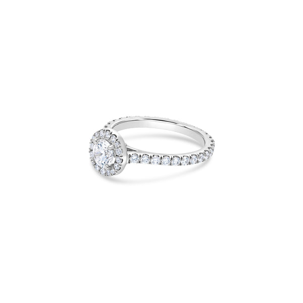 Elle Halo Engagement Ring (GIA Round 0.50ct)