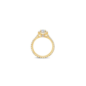 Elle Halo Engagement Ring (GIA Round 0.50ct)