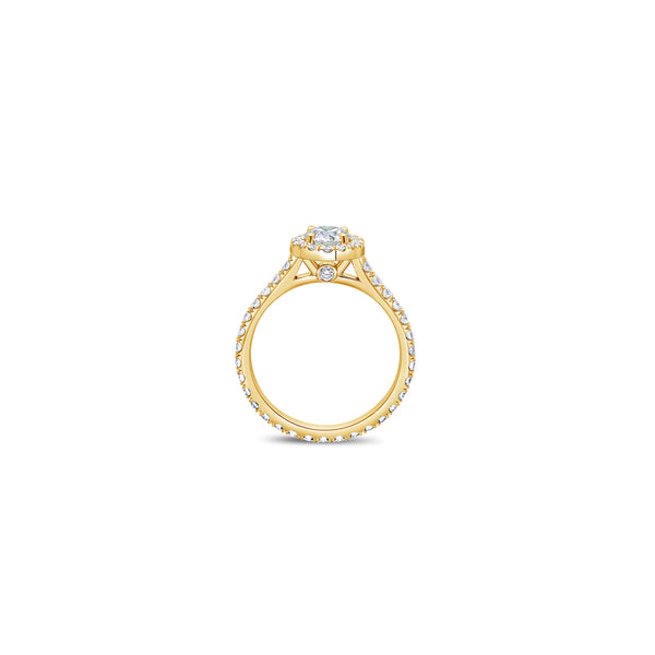 Elle Halo Engagement Ring (GIA Round 0.50ct)