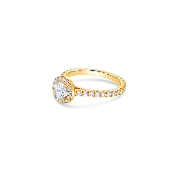 Elle Halo Engagement Ring (GIA Round 0.50ct)