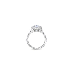 Elle Halo Engagement Ring (GIA Round 1.00ct)
