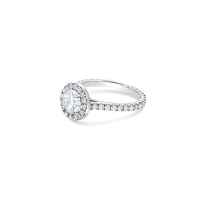 Elle Halo Engagement Ring (GIA Round 1.00ct)