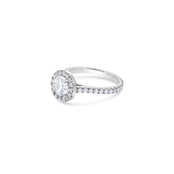 Elle Halo Engagement Ring (GIA Round 1.00ct)