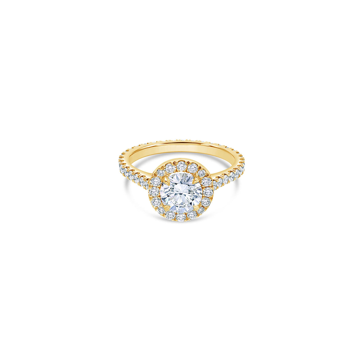 Elle Halo Engagement Ring (GIA Round 1.00ct)