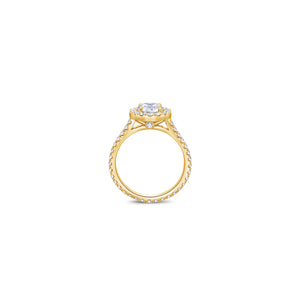 Elle Halo Engagement Ring (GIA Round 1.00ct)