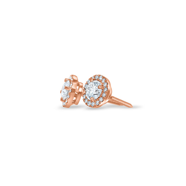 Elle Diamond Stud Earrings (GIA Round, 1.20 Carat Total)