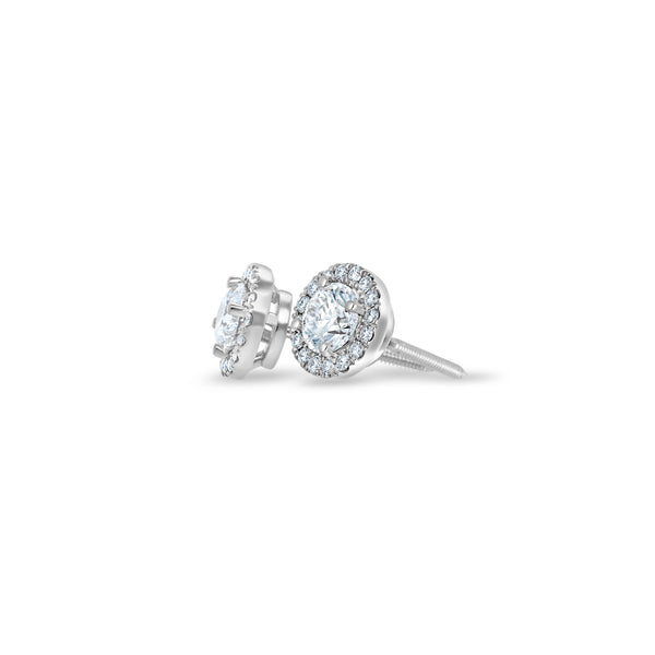 Elle Diamond Stud Earrings (GIA Round, 1.20 Carat Total)