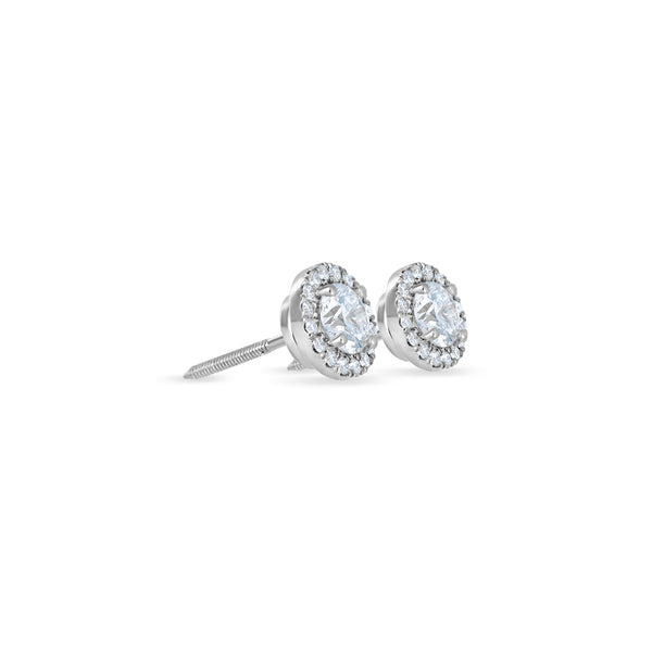 Elle Diamond Stud Earrings (GIA Round, 1.20 Carat Total)