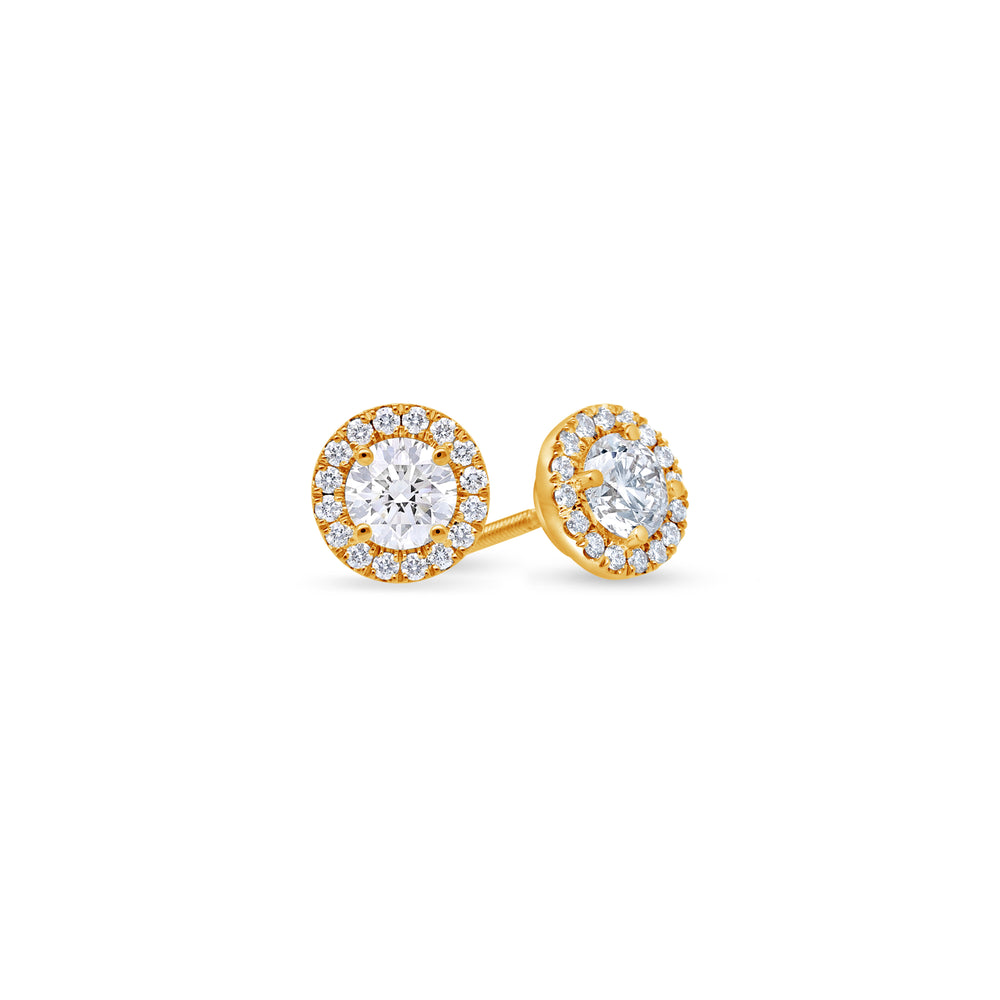 Elle Diamond Stud Earrings (GIA Round, 1.20 Carat Total)