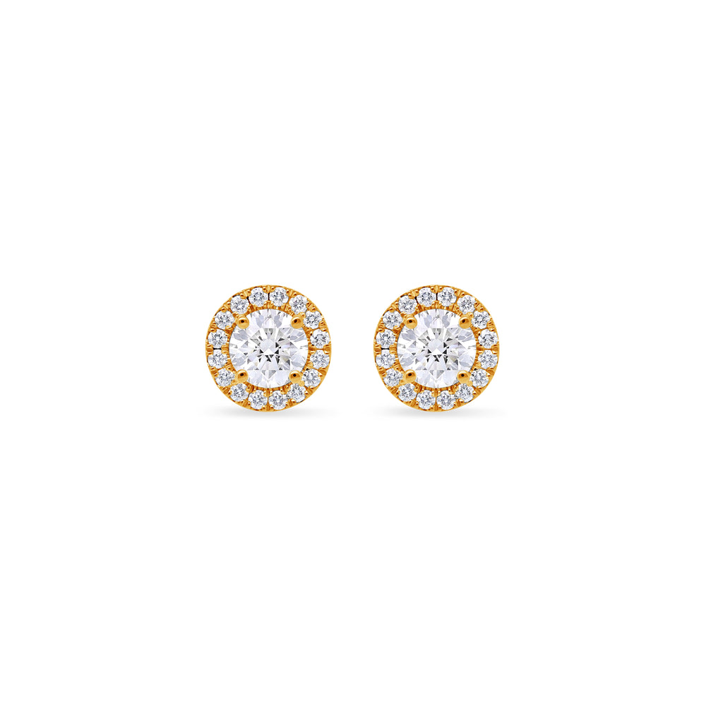 Elle Diamond Stud Earrings (GIA Round, 1.20 Carat Total)