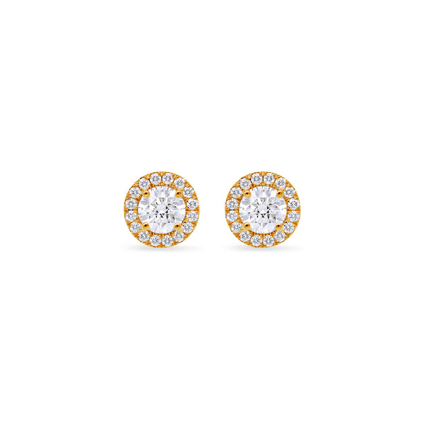 Elle Diamond Stud Earrings (GIA Round, 1.20 Carat Total)