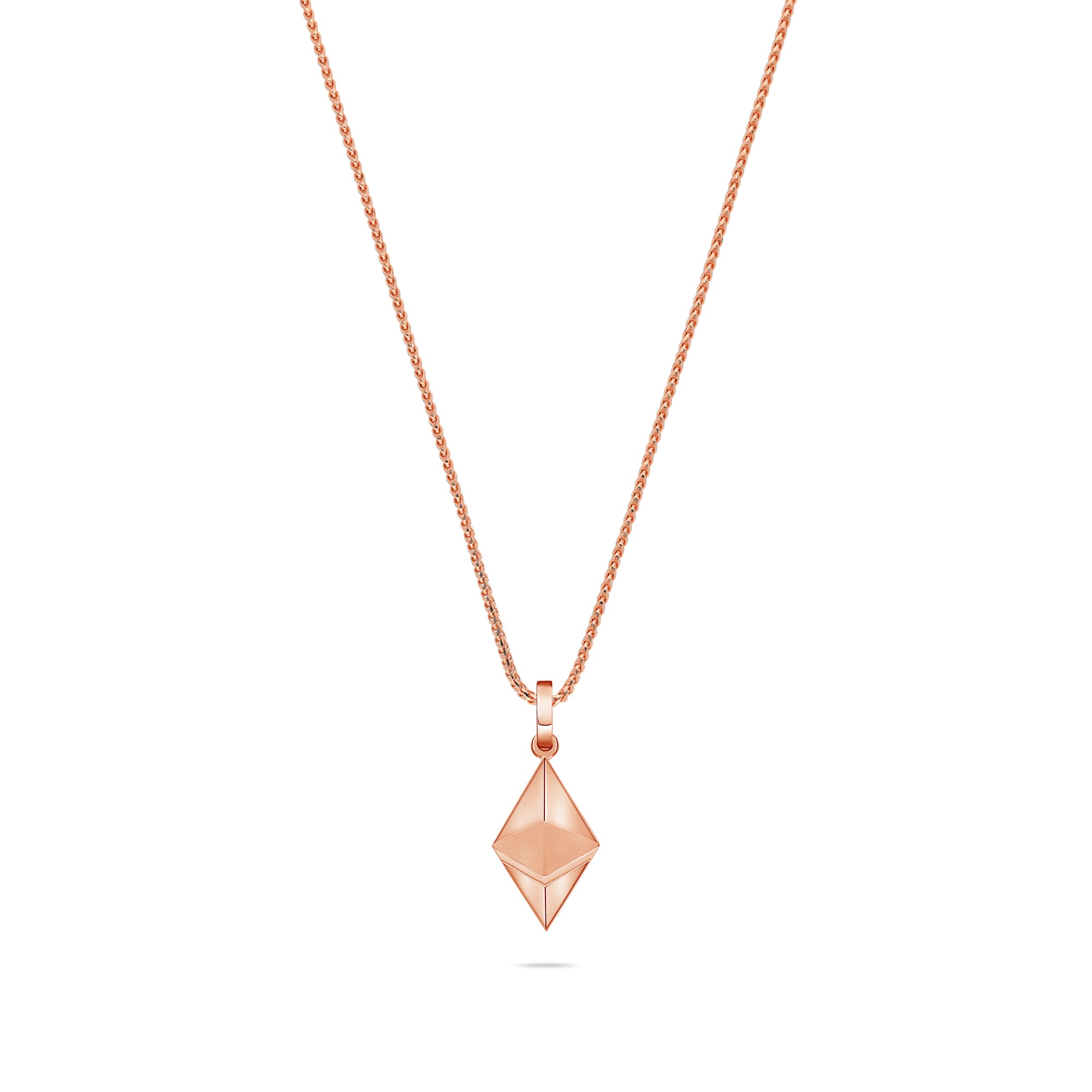 Crypto Jewelry - Nano Ethereum Necklace 14K Rose Gold