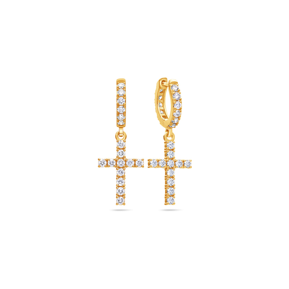 Pico Harvey Cross Hoop Earrings