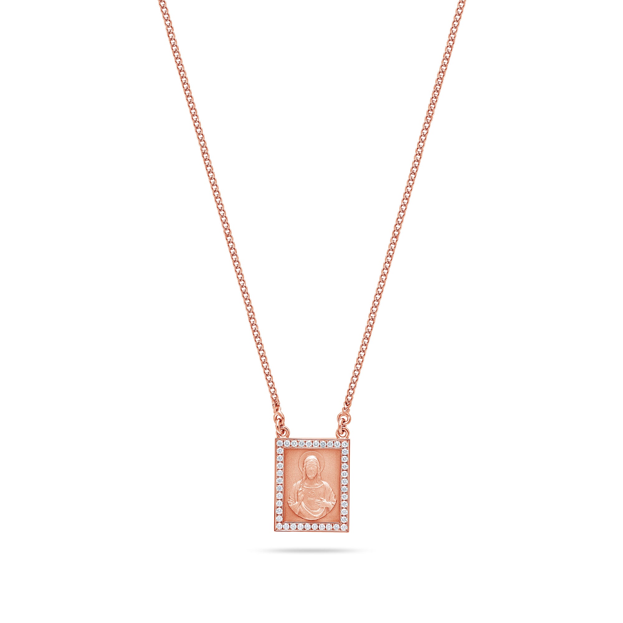 Micro Escapulario Piece (Jesus & Halo, Diamond Border)