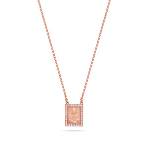Micro Escapulario Piece (Jesus & Halo, Diamond Border)