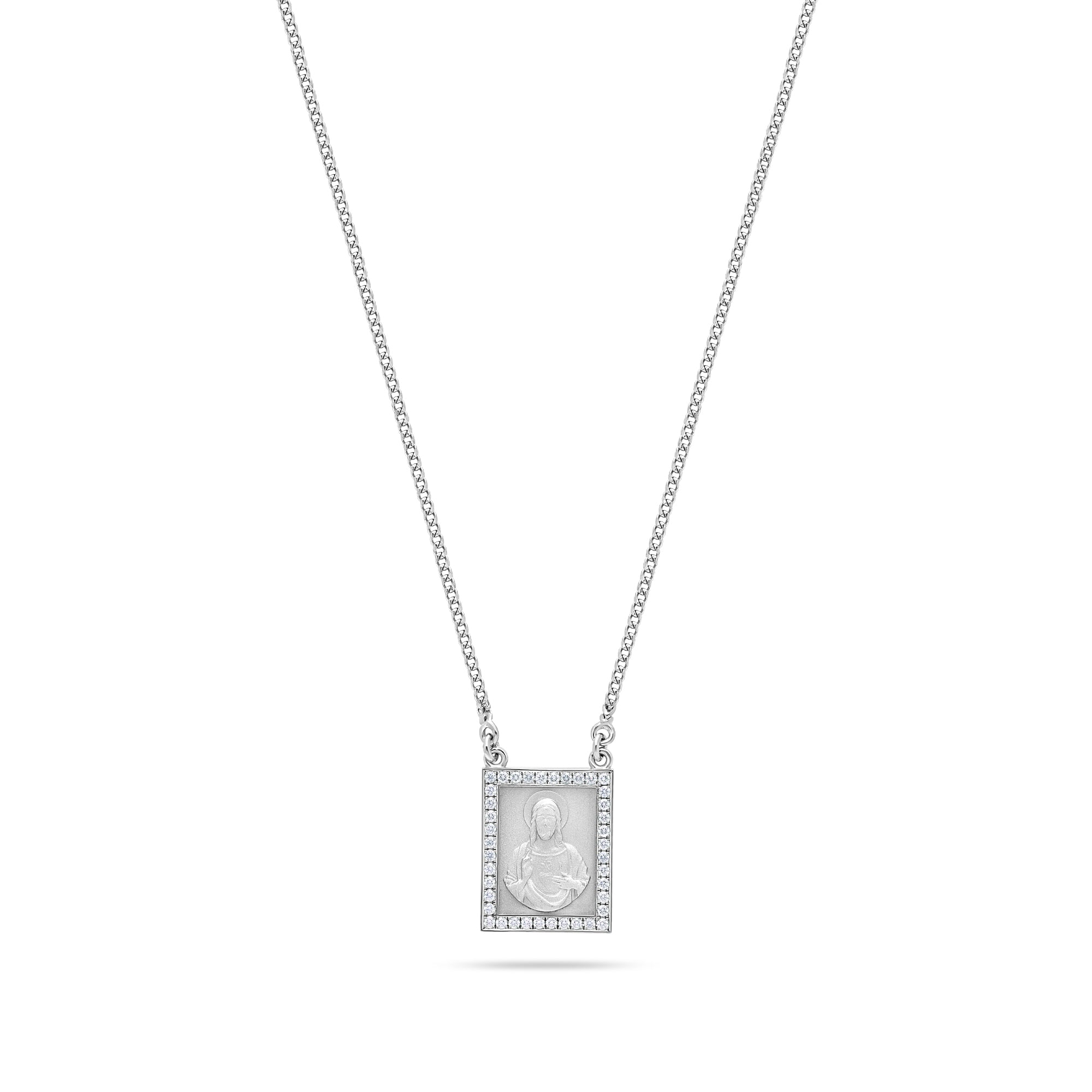 Micro Escapulario Piece (Jesus & Halo, Diamond Border)