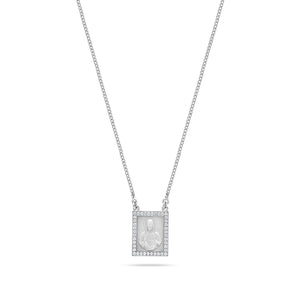 Micro Escapulario Piece (Jesus & Halo, Diamond Border)