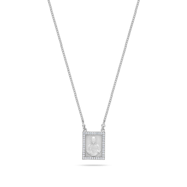Micro Escapulario Piece (Jesus & Halo, Diamond Border)