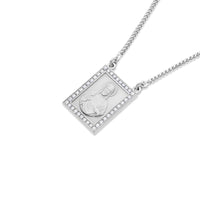 Micro Escapulario Piece (Jesus & Halo, Diamond Border)