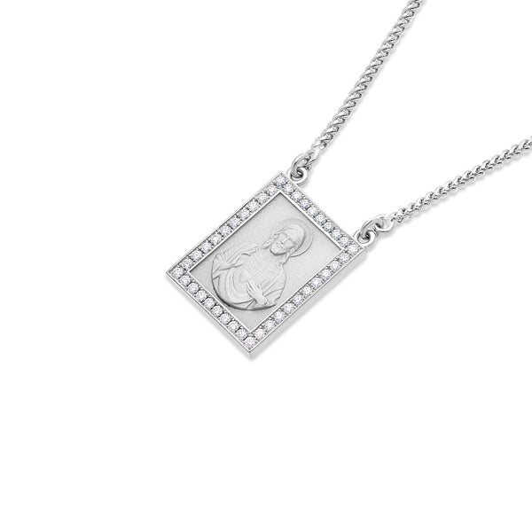 Micro Escapulario Piece (Jesus & Halo, Diamond Border)