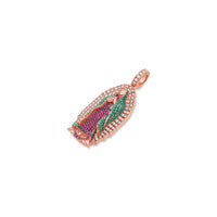 Micro Lady of Guadalupe Piece (Fully Iced, Green Mosaic)