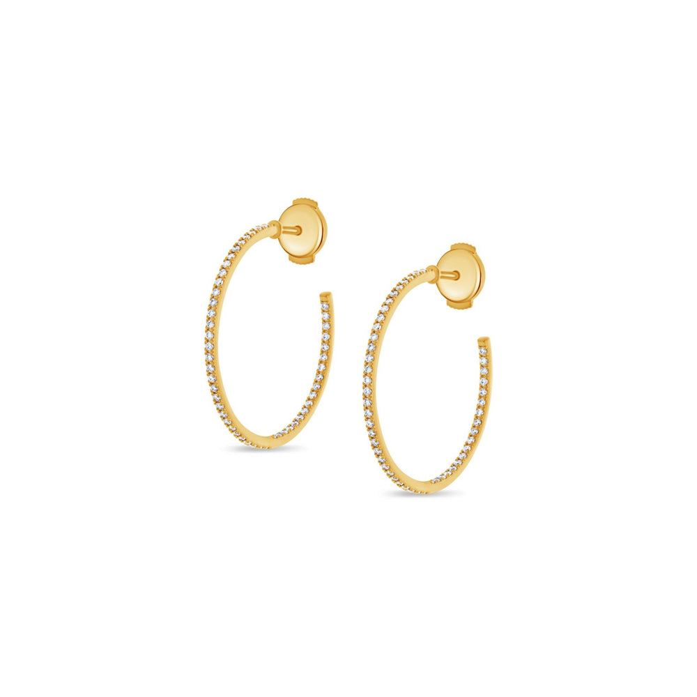 Maeve Diamond Hoop Earrings (30mm)