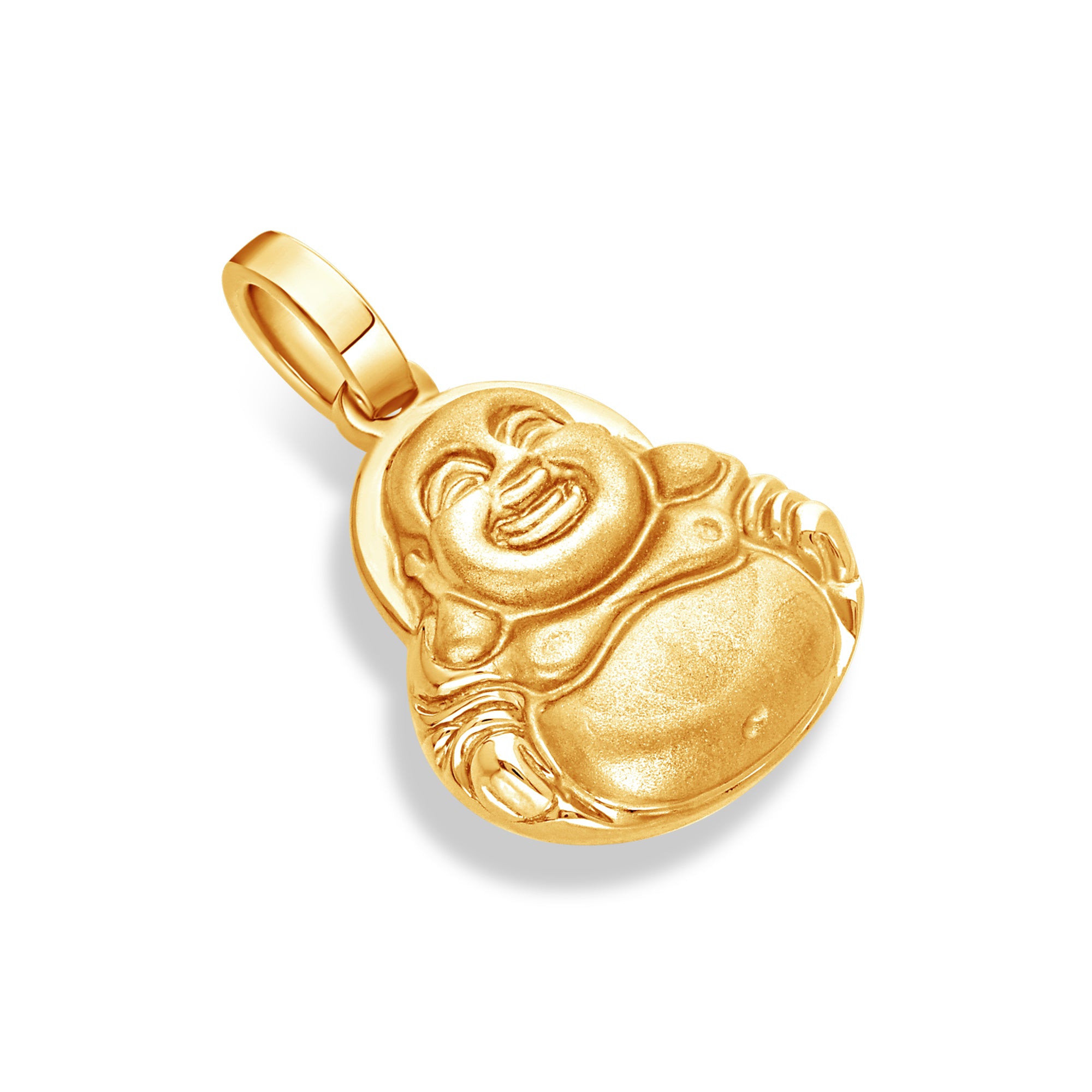 Micro Laughing Buddha Piece (Solid Gold)